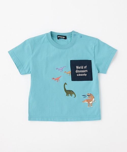 セール】☆恐竜刺しゅうポケット半袖Tシャツ（Tシャツ/カットソー
