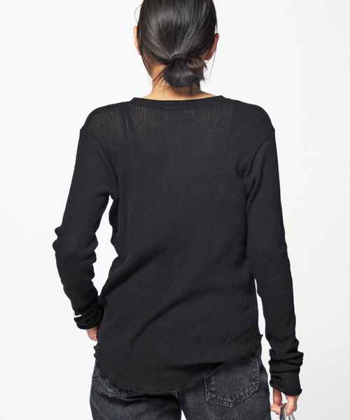 CAROUSE LAMBRA(ケラウズランブラ)の「【CAROUSELAMBRA/ケラウズランブラ】ルーズロングスリーブティーシャツ(Tシャツ/カットソー・レディース・ブラック/ホワイト・FREE)」の18枚目の写真