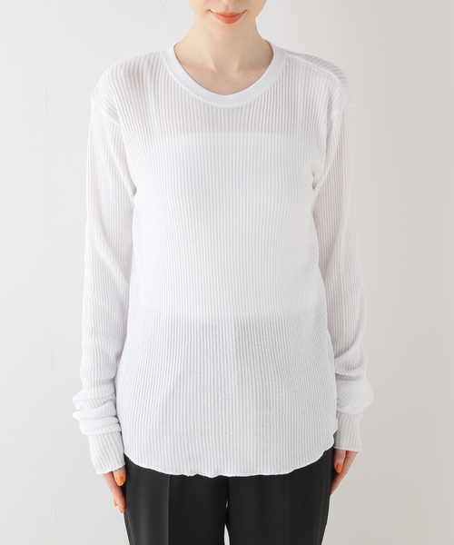 CAROUSE LAMBRA(ケラウズランブラ)の「【CAROUSELAMBRA/ケラウズランブラ】ルーズロングスリーブティーシャツ(Tシャツ/カットソー・レディース・ブラック/ホワイト・FREE)」の7枚目の写真