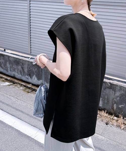 reca（レカ）の「深Vネックベスト（ベスト・レディース・グレイッシュベージュ/ブラック/オレンジ・FREE）」の19枚目の写真