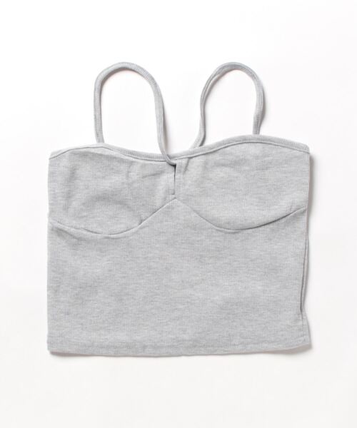 SPIGA（スピーガ）の「ｸﾛｽ紐ﾘﾌﾞｷｬﾐｿｰﾙ（キャミソール・レディース・ブラウン/グレー/ホワイト/ブラック・FREE）」の7枚目の写真