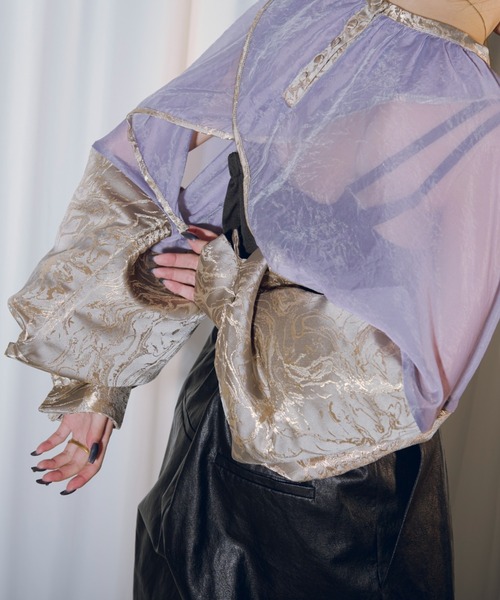 Ezick(エジック)の「Dress up 2way ボレロブラウス(シャツ/ブラウス・レディース・ブラック/オフホワイト/ネイビー/テラコッタ/パープル系その他/ネイビー系/ブラック系その他/ブラック系/オリーブ・FREE)」の9枚目の写真