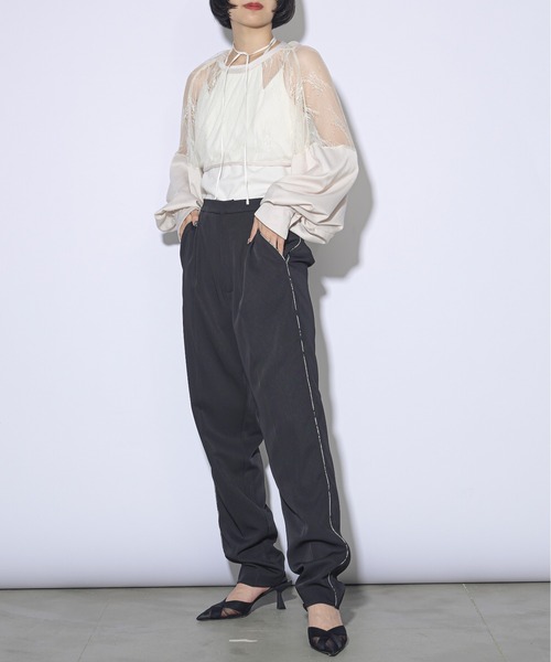 ブラウス シャツ Dress up 2way ボレロブラウス レディース Ezick（エジック）の「Dress up 2way ボレロブラウス（シャツ