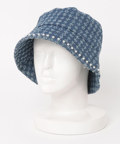 paravion（パラビオン）の「デニムパールバケットハット（ハット・レディース・ブラック/ライトブルー・FREE）」の12枚目の写真