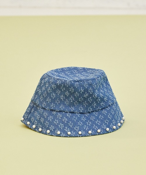 paravion（パラビオン）の「デニムパールバケットハット（ハット・レディース・ブラック/ライトブルー・FREE）」の6枚目の写真