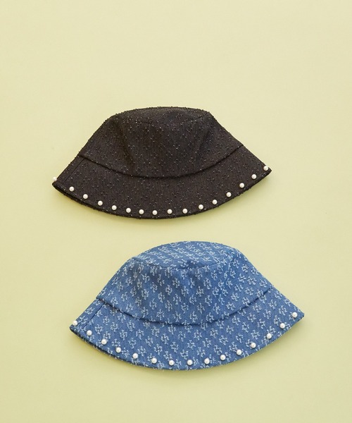 paravion（パラビオン）の「デニムパールバケットハット（ハット・レディース・ブラック/ライトブルー・FREE）」の11枚目の写真