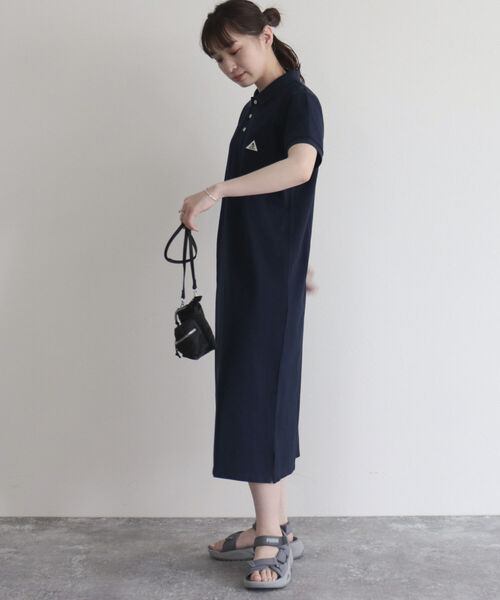 GEVACO(ゲバコ)の「【GEVACO/ゲバコ】ヘビーカノコポロワンピース(ワンピース・レディース・ブラック/ネイビー・38)」の3枚目の写真