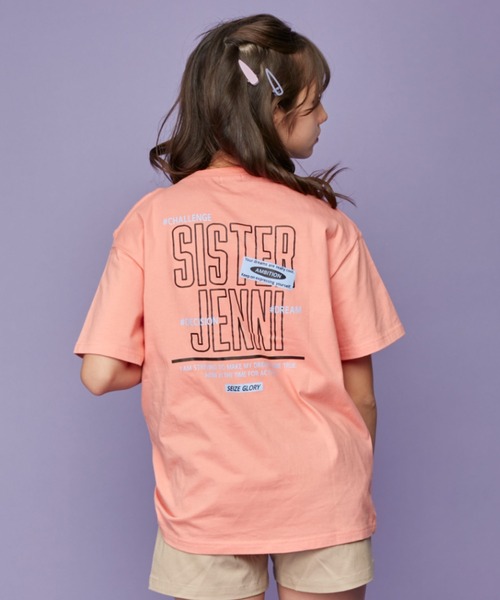 SISTER JENNI（SISTER JENNI）の「接触冷感ドロストBIGTシャツ（Tシャツ/カットソー・キッズ・ブラック/オフホワイト/オレンジ・140cm/160cm/150cm/130cm）」の3枚目の写真