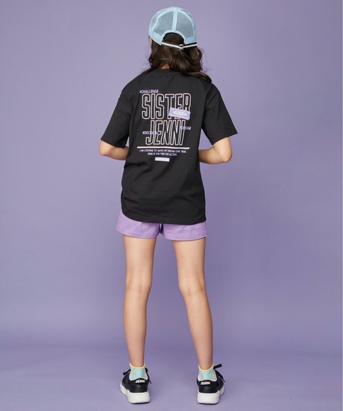 SISTER JENNI（SISTER JENNI）の「接触冷感ドロストBIGTシャツ（Tシャツ/カットソー・キッズ・ブラック/オフホワイト/オレンジ・140cm/160cm/150cm/130cm）」の9枚目の写真