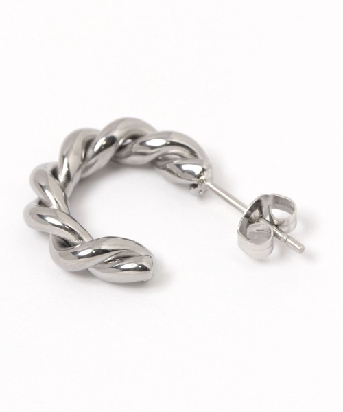 GLOBAL WORK（グローバルワーク）の「UNISEX/ステンレスねじりピアス/906063（ピアス（両耳用）・レディース・ゴールド/シルバー・FREE）」の4枚目の写真