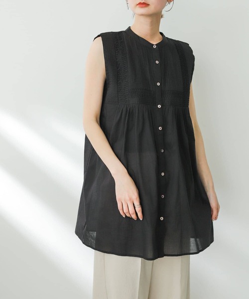 SENSE OF PLACE by URBAN RESEARCH（センスオブプレイスバイアーバンリサーチ）の「インドタックデザインブラウス（シャツ/ブラウス・レディース・ブラック/ライトブルー/オフホワイト・ONE）」の13枚目の写真