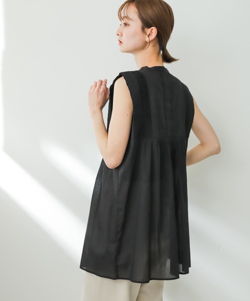 SENSE OF PLACE by URBAN RESEARCH（センスオブプレイスバイアーバンリサーチ）の「インドタックデザインブラウス（シャツ/ブラウス・レディース・ブラック/ライトブルー/オフホワイト・ONE）」の15枚目の写真