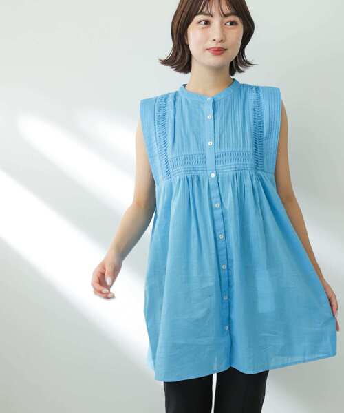 SENSE OF PLACE by URBAN RESEARCH（センスオブプレイスバイアーバンリサーチ）の「インドタックデザインブラウス（シャツ/ブラウス・レディース・ブラック/ライトブルー/オフホワイト・ONE）」の20枚目の写真