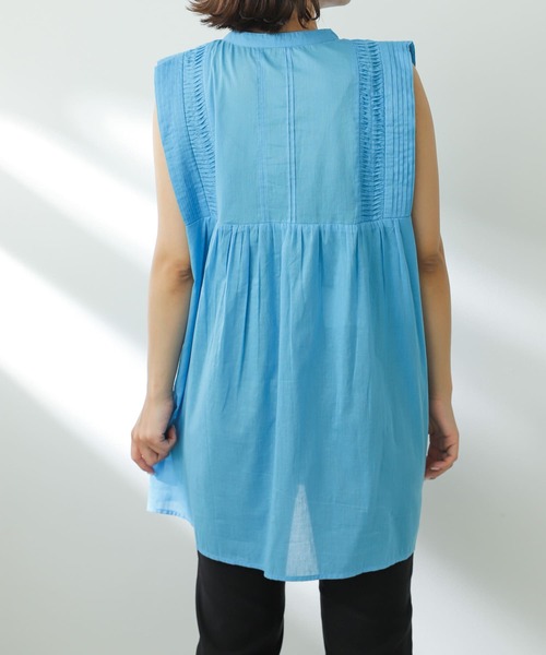 SENSE OF PLACE by URBAN RESEARCH（センスオブプレイスバイアーバンリサーチ）の「インドタックデザインブラウス（シャツ/ブラウス・レディース・ブラック/ライトブルー/オフホワイト・ONE）」の5枚目の写真