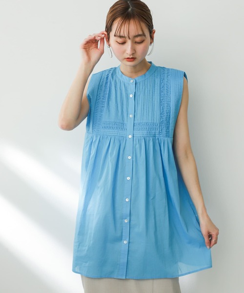 SENSE OF PLACE by URBAN RESEARCH（センスオブプレイスバイアーバンリサーチ）の「インドタックデザインブラウス（シャツ/ブラウス・レディース・ブラック/ライトブルー/オフホワイト・ONE）」の9枚目の写真