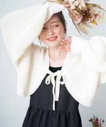 WEGO | WEGO/【23年秋冬新作】リボンニットボレロ(カーディガン/ボレロ)