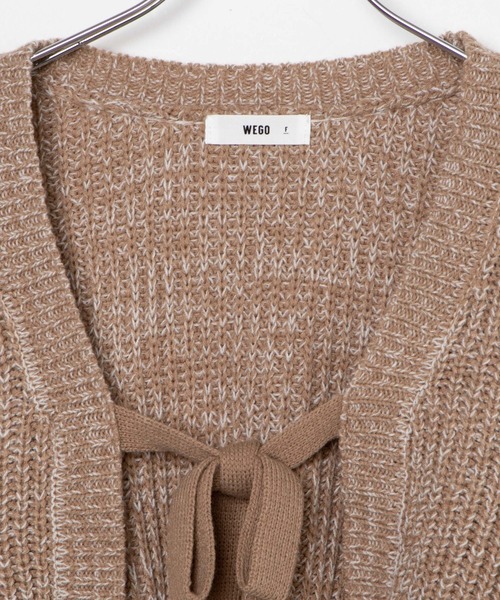 WEGO（ウィゴー）の「WEGO/リボンニットボレロ（カーディガン/ボレロ・レディース・ベージュ/ホワイト/サックスブルー/ブラック/グリーン/ピンク/ブラック系その他5・FREE）」の21枚目の写真