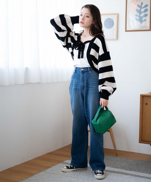 WEGO（ウィゴー）の「WEGO/リボンニットボレロ（カーディガン/ボレロ