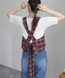fredy emue | チェックエプロンビスチェ(シャツ/ブラウス)