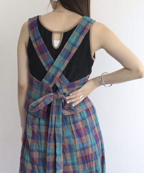 fredy emue（フレディエミュ）の「チェックエプロンビスチェ（シャツ/ブラウス・レディース・ブルー系その他/パープル系その他・38）」の14枚目の写真