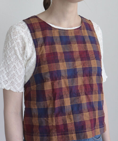 fredy emue（フレディエミュ）の「チェックエプロンビスチェ（シャツ/ブラウス・レディース・ブルー系その他/パープル系その他・38）」の22枚目の写真