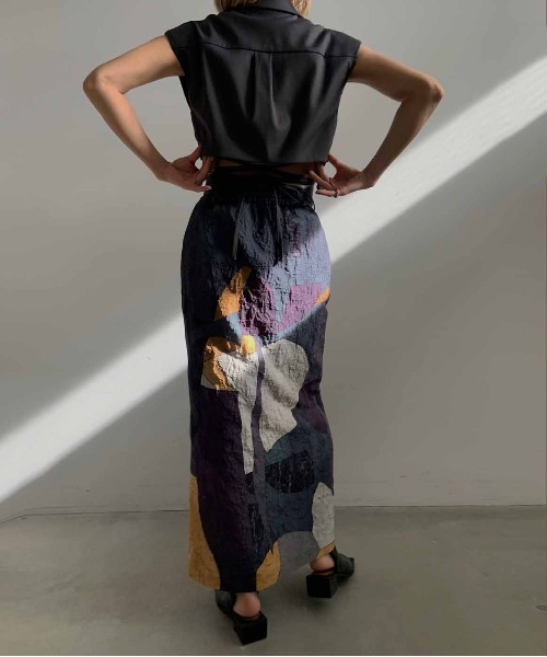 Ameri（アメリ）の「MEDI MURAL I LINE SKIRT（スカート）」 - WEAR