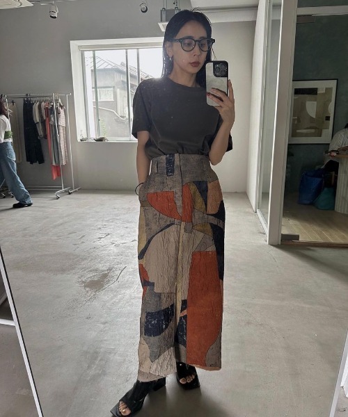 Ameri（アメリ）の「MEDI MURAL I LINE SKIRT（スカート）」 - WEAR