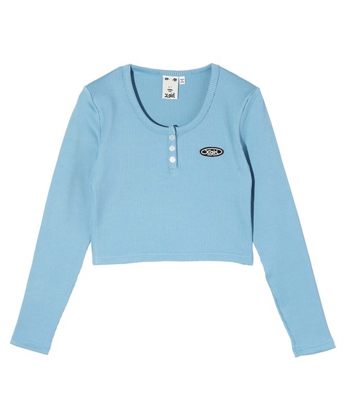 X-girl（エックスガール）の「L/S HENLEY NECK TOP（Tシャツ