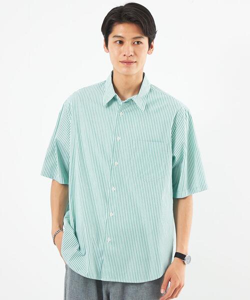 green label relaxing（グリーンレーベルリラクシング）の「ストライプパターン ジャストルーズ シャツ（シャツ/ブラウス・メンズ・ライトブルー/ホワイト/ケリー・S/M/XL/L）」の3枚目の写真