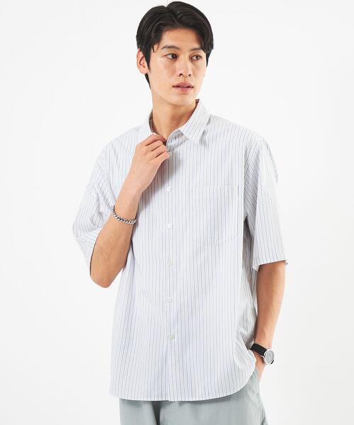 green label relaxing（グリーンレーベルリラクシング）の「ストライプパターン ジャストルーズ シャツ（シャツ/ブラウス・メンズ・ライトブルー/ホワイト/ケリー・S/M/XL/L）」の11枚目の写真