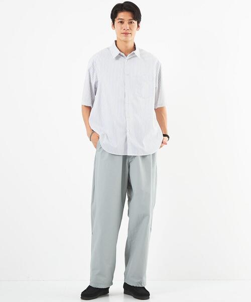 green label relaxing（グリーンレーベルリラクシング）の「ストライプパターン ジャストルーズ シャツ（シャツ/ブラウス・メンズ・ライトブルー/ホワイト/ケリー・S/M/XL/L）」の4枚目の写真