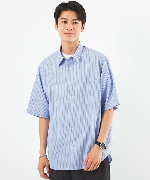 green label relaxing（グリーンレーベルリラクシング）の「ストライプパターン ジャストルーズ シャツ（シャツ/ブラウス・メンズ・ライトブルー/ホワイト/ケリー・S/M/XL/L）」の6枚目の写真