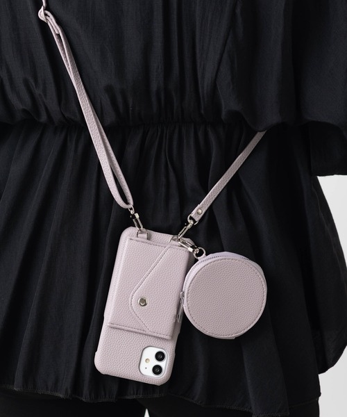 emonique（エモニーク）の「iPhoneケース PUレザー カバー カード収納 ストラップ コインケース 【SE/11/12/13/14/15/15pro/16/16pro/16e/17/17pro/Air対応】（スマホケース/カバー・レディース・パープル/ブラック/ブラウン/グレー・iPhone 12/iPhone 7/8/SE(第2/第3世代)/iPhone 14/iPhone 11/iPhone 13/iPhone 15/iPhone 15 Pro/iPhone 16/iPhone 16 Pro/iPhone 16e/iPhone 17 Pro/iPhone Air/iPhone 17）」の3枚目の写真