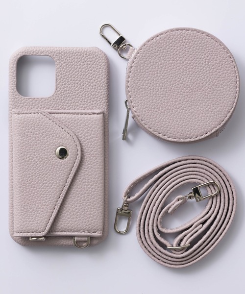 emonique（エモニーク）の「iPhoneケース PUレザー カバー カード収納 ストラップ コインケース 【SE/11/12/13/14/15/15pro/16/16pro/16e/17/17pro/Air対応】（スマホケース/カバー・レディース・パープル/ブラック/ブラウン/グレー・iPhone 12/iPhone 7/8/SE(第2/第3世代)/iPhone 14/iPhone 11/iPhone 13/iPhone 15/iPhone 15 Pro/iPhone 16/iPhone 16 Pro/iPhone 16e/iPhone 17 Pro/iPhone Air/iPhone 17）」の13枚目の写真