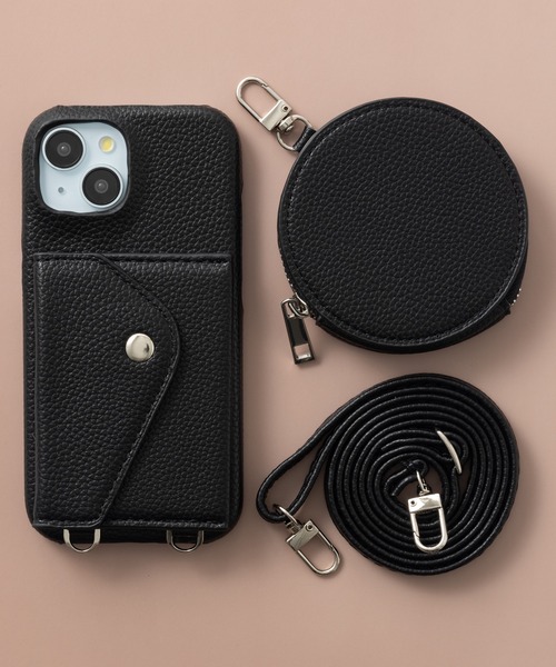 emonique（エモニーク）の「iPhoneケース PUレザー カバー カード収納 ストラップ コインケース 【SE/11/12/13/14/15/15pro/16/16pro/16e/17/17pro/Air対応】（スマホケース/カバー・レディース・パープル/ブラック/ブラウン/グレー・iPhone 12/iPhone 7/8/SE(第2/第3世代)/iPhone 14/iPhone 11/iPhone 13/iPhone 15/iPhone 15 Pro/iPhone 16/iPhone 16 Pro/iPhone 16e/iPhone 17 Pro/iPhone Air/iPhone 17）」の18枚目の写真