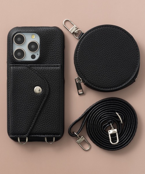 emonique（エモニーク）の「iPhoneケース PUレザー カバー カード収納 ストラップ コインケース 【SE/11/12/13/14/15/15pro/16/16pro/16e/17/17pro/Air対応】（スマホケース/カバー・レディース・パープル/ブラック/ブラウン/グレー・iPhone 12/iPhone 7/8/SE(第2/第3世代)/iPhone 14/iPhone 11/iPhone 13/iPhone 15/iPhone 15 Pro/iPhone 16/iPhone 16 Pro/iPhone 16e/iPhone 17 Pro/iPhone Air/iPhone 17）」の19枚目の写真