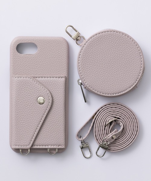 セール】iPhoneケース カバー カード収納 ストラップ コインケース