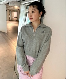 LILY BROWN ネイビー ハーフジップ トレーナーセットアップ 76345957b_18_d_215.jpg