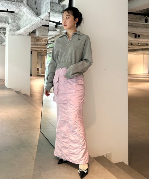 LILY BROWN（リリーブラウン）の「ハーフジップルーズスウェット