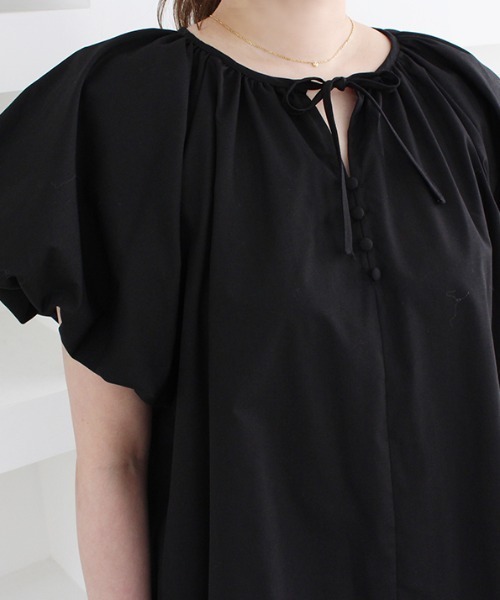 MODE ROBE(モードローブ)の「バルーンスリーブリボントップス(Tシャツ/カットソー・レディース・ホワイト/ブルー/ブラック・FREE)」の20枚目の写真