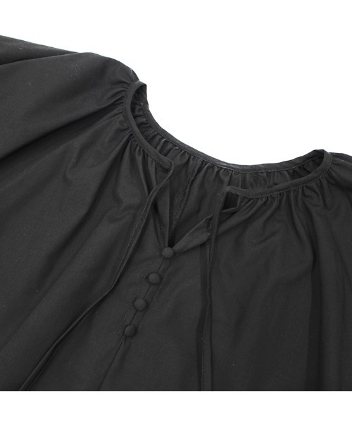 MODE ROBE(モードローブ)の「バルーンスリーブリボントップス(Tシャツ/カットソー・レディース・ホワイト/ブルー/ブラック・FREE)」の6枚目の写真