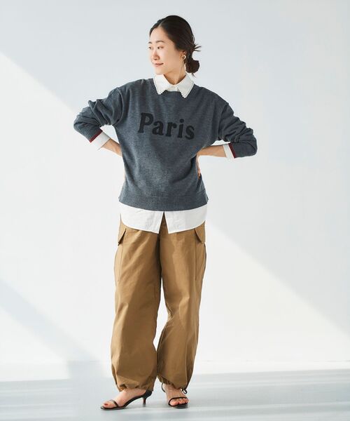 le.coeur blanc（ルクールブラン）の「コットンツイル2wayカーゴパンツ（カーゴパンツ・レディース・ブラック/ブラウン・38/36）」の9枚目の写真