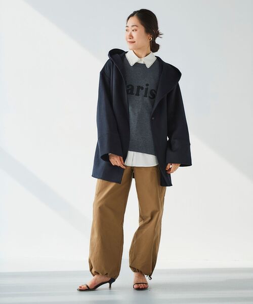 le.coeur blanc（ルクールブラン）の「コットンツイル2wayカーゴパンツ（カーゴパンツ・レディース・ブラック/ブラウン・38/36）」の10枚目の写真