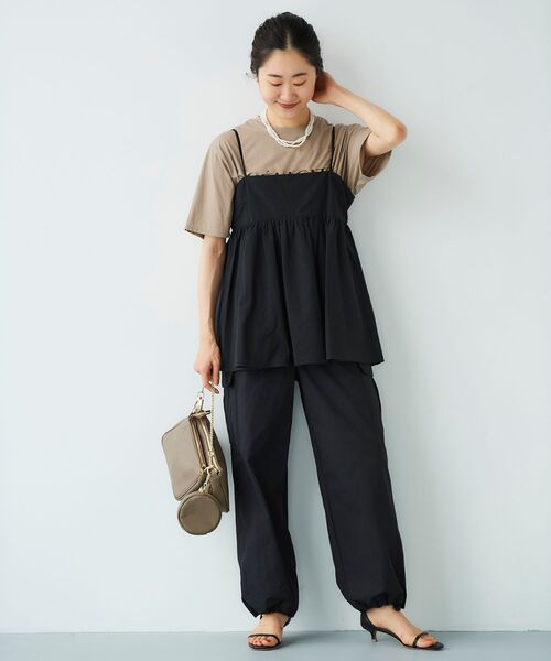 le.coeur blanc（ルクールブラン）の「コットンツイル2wayカーゴパンツ（カーゴパンツ・レディース・ブラック/ブラウン・38/36）」の12枚目の写真