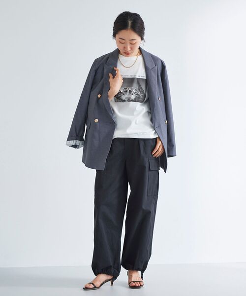 le.coeur blanc（ルクールブラン）の「コットンツイル2wayカーゴパンツ（カーゴパンツ・レディース・ブラック/ブラウン・38/36）」の13枚目の写真