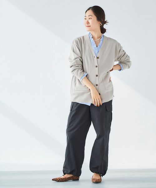 le.coeur blanc（ルクールブラン）の「コットンツイル2wayカーゴパンツ（カーゴパンツ・レディース・ブラック/ブラウン・38/36）」の20枚目の写真