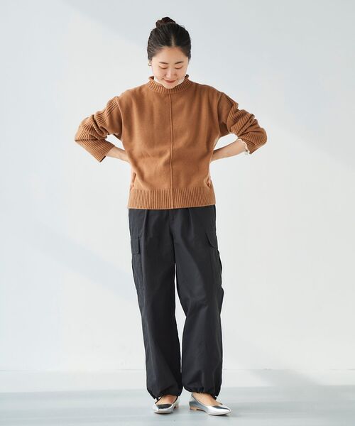 le.coeur blanc（ルクールブラン）の「コットンツイル2wayカーゴパンツ（カーゴパンツ・レディース・ブラック/ブラウン・38/36）」の21枚目の写真