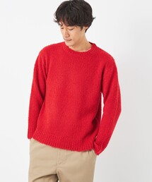 green label relaxing | フラッフィー モヘヤミックス クルーネック ニット(ニット/セーター)