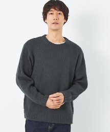 green label relaxing | フラッフィー モヘヤミックス クルーネック ニット(ニット/セーター)