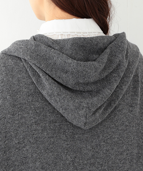CAROLINA GLASER（カロリナ グレイサー）の「CAROLINA GLASER / ロング フードニットコーディガン（カーディガン/ボレロ・レディース・グレー/ブラウン・ONE SIZE）」の12枚目の写真